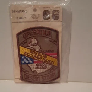 OPERATION DESERT STORM MISSION ACCOMPLISHED Cloth Patch DENMARK'S MILITARY 1991 - Picture 1 of 3