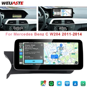 10.25'' Screen Linux Wireless Carplay Stereo For Mercedes Benz C W204 2011-2014 - Picture 1 of 12