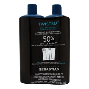 Champú y acondicionador Sebastian Twisted limpiador elástico litro dúo para rizos - Imagen 1 de 1