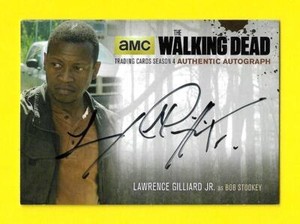 The Walking Dead Season 4 Part 2 Autograph LG2 Lawrence Gilliard Jr /Bob Stookey