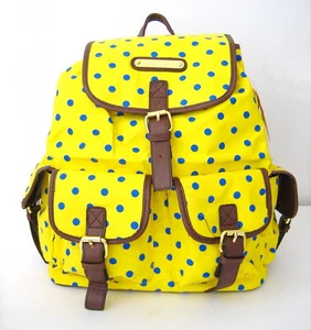 Nueva con etiquetas Mochila Anna Smith Retro Lunares Spot LYDC Damas Amarillo/Marrón - Imagen 1 de 9