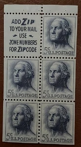 Francobolli Stati Uniti Scott #1213a Libretto Riquadro di Cinque!  Spedizione bassa! - Foto 1 di 1