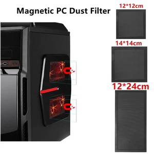 12*12cm/14*14cm/12*24cm PVC Magnetic PC Dust Filter Computer Fan Mesh Net Cover - Picture 1 of 13