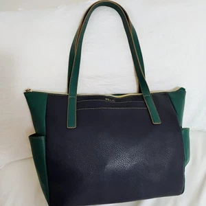 Relic große Schultertasche in blau und türkis - Reißverschluss oben - Tragetasche Doppelgriffe - Bild 1 von 15