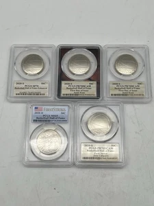 2020 Basketball Hall of Fame Clad Half Dollar Coin Graded Lot x5 - Picture 1 of 2
