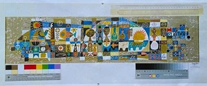Fotocopia de arte conceptual imaginario de Mary Blair Disneyland Tomorrowland mural # 2 - Imagen 1 de 24