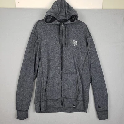 Sudadera con Capucha New Era XL Cremallera Completa Gris Oscuro Geométrico Cerebro Gráfico Foto 1 de 4