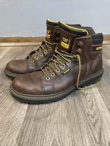 Herren Caterpillar Braun Weiche Spitze Wasserdicht Arbeitsstiefel P73982 Größe 10,5 - Bild 1 von 10