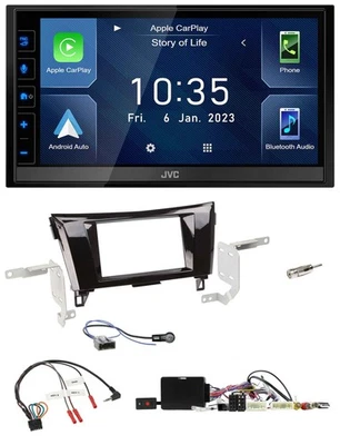 JVC DAB Bluetooth Lenkrad USB 2DIN Autoradio für Nissan Qashqai 14-18 X-Trail Ka - Bild 1 von 4