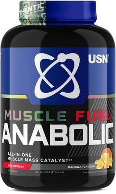 USN Muscle Fuel Anabolic 2Kg/2000g All-In-One Protein Powder All Flavours