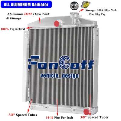 3Rows Radiator For 1948-1954 Chevrolet Chevy GMC Truck 3100 3600 3800 3900 3.8L - Image 1 of 4