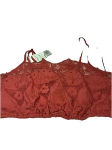 Forever 21  Lace Cotton Embroidery Bralette Size M New - Picture 1 of 8