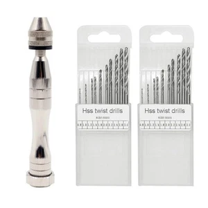 Hand Pin Vise with 20 Pcs Drill Bits, Precision Hand Drill Rotary Tool with M... - Picture 1 of 9