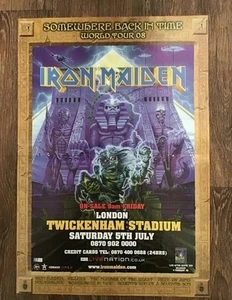 Iron Maiden Magazine Poster World Tour London Somewhere Back In Time 2008 - Picture 1 of 5