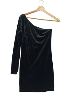 MANGO Vestido de un hombro Mujeres Vestido Talla EU 36 negro elegante - Imagen 1 de 5