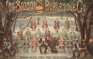 Raro Ida Siddons Burlesque Co. de la década de 1880  Póster antiguo de teatro cromolitógrafo - Imagen 1 de 9