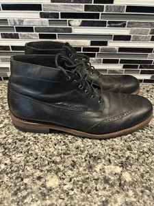 Wolverine 1000 Mile Black Leather Boots 12D Chukka Wingtip Lace Up - Bild 1 von 9