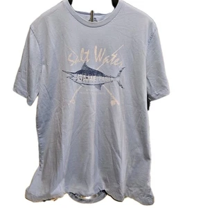IZOD Maglietta Pesca Acqua Salata Uomo Grande Blu Chiaro Pesce Spada Rilassante Morbida - Foto 1 di 7
