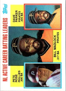 1984 Topps NL Active Career Batting Leaders - Bill Madlock/Pete Rose/Dave Parke - Picture 1 of 2