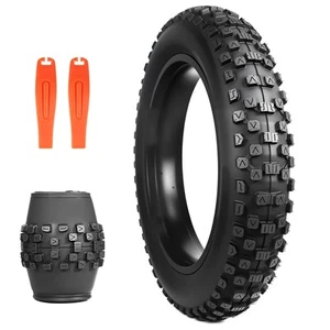Fat Tire E-Bike Tire 20" x 4" Heavy Duty Mountain Snow Bike 1 Pack Black - Picture 1 of 7