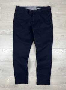 Suitsupply Porto Pantalone Pantalone Uomo Cotone Navy Taglia 36 - Foto 1 di 14