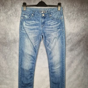 Miss Me Nicole Low Rise Skinny Women's Jeans Blue Stretch W30 L32 Zip Fly - Picture 1 of 12