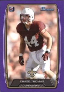 Bowman Purple Chase Thomas RC #113 2013 New Orleans Saints/Stanford 🏈 - Imagen 1 de 2