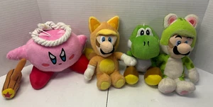 Super Mario 3D Land Mario Plüsch - Kirby Plüsch - Yoshi Plüsch - 4 Stück Plüsch - Bild 1 von 8