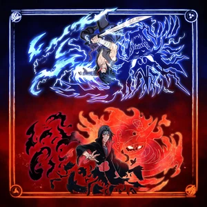 2 Player Cloth Playmat Itachi Sasuke Uchiha Naruto - Picture 1 of 1