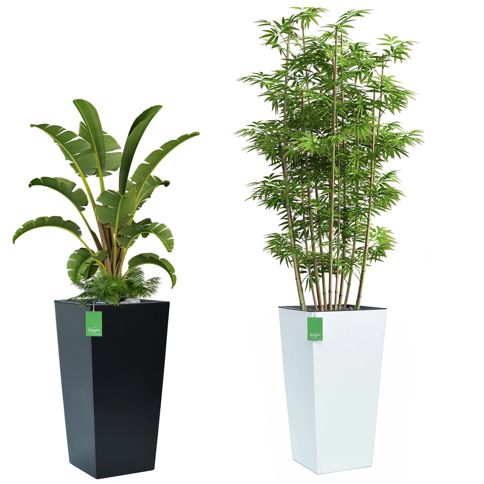 Blumenkübel Hochglanz Blumentopf Pflanzkübel Pflanzeinsatz SET 6 Farben 6 Größen - Bild 1 von 3