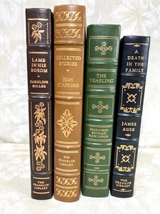 4 libros de la biblioteca Franklin, premio Pulitzer encuadernado en cuero oro 22K dorado #6 de 15 - Imagen 1 de 11