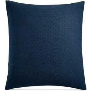 Charter Club Damask Designs Diamond Dot 300-TC Cotton 18" Decorative Pillow Blue - Picture 1 of 1