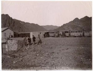 Albumen Photograph Train Station at Uspallata Cordillera Argentina Arturo Boote - Picture 1 of 6