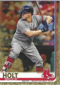 2019 Topps BROCK HOLT Boston Red Sox Gold Parallel # 546 #'d 1168/2019 - Picture 1 of 2