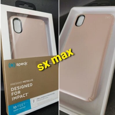 Funda Speck Products Presidio Pro iPhone Xs Max, Macarrón Melocotón/Púrpura  Foto 1 de 3