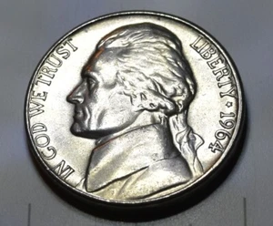 1964 D Jefferson Nickel ERROR DDR "E PLURIBUS" - Full Steps - RPM - Picture 1 of 17