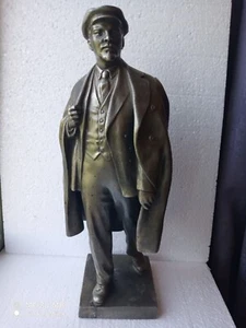 USSR Russian BIG FIGURINE LENIN STATUE BUST Metal Sculpture Original statue - Picture 1 of 9
