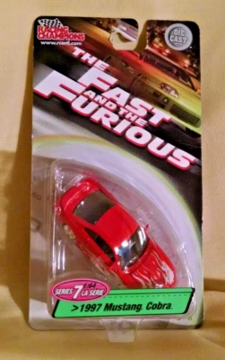 MUSTANG COBRA FAST AND THE FURIOUS RACING CHAMPIONS NEW SER 7 2003 RED FLAMES. - Image 1 of 4