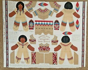 Concord Native American Sewing Panel:  Running Bear*Moonbeam*Baby Blossom Dolls - Picture 1 of 5