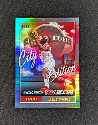 Panini NBA Hoops City Edition AP Gold 2020-21 08/10 James Harden #11 Houston Foto 1 de 2