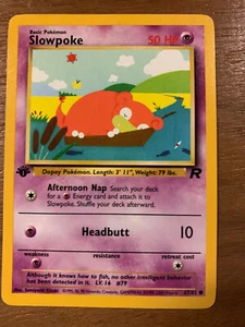Pokemon Slowpoke 67/82 Team Rocket, 1999-2000 1st Edition, More Cards Ship FREE - Picture 1 of 12