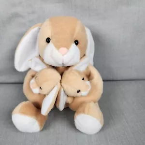 Kellytoy Hase Kaninchen Mama mit 2 Babys Ostern Familie Mutter Vater mit Hasen - Bild 1 von 9