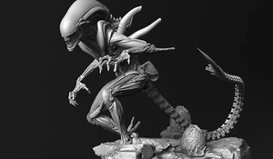 Alien Warrior - Aliens - Resin Model Kit - 3DPrint - 1/10, 1/8, 1/6, Scale - Bild 1 von 11
