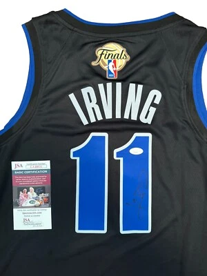Camiseta Kyrie Irving firmada autografiada de las finales de los Dallas Mavericks JSA/COA Foto 1 de 3