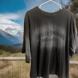 Harley Davidson Shirt Adult 2XL Black And Gray Front And Back Logo.           B1 - Picture 1 of 8