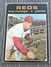 1971 TONY CLONINGER Topps #218 Cincinnati Reds  GD/VG