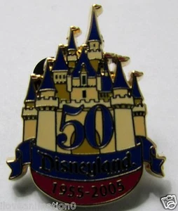 Disney Annual Report 50 Years Disneyland Castle Cast Gift Pin - Picture 1 of 2