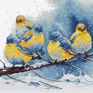 Luca-s Counted Cross Stitch Kit Best Quality Range Eastern Bluebirds BU5028 - Picture 1 of 6