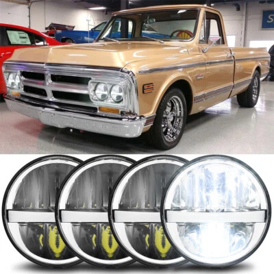 4x Faros LED de haz alto/bajo con DRL para GMC 1500 2500 Series DOT 5 3/4" 5,75" Foto 1 de 4