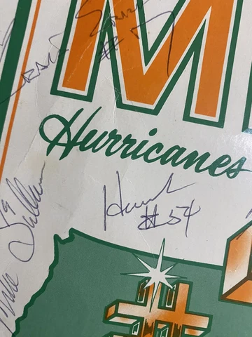 1987 Sign Miami Hurricanes Poster National Champions Cover